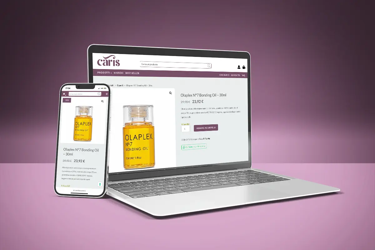 rappresentazione dell'anteprima di come appare il sito sia su mobile che sul pc